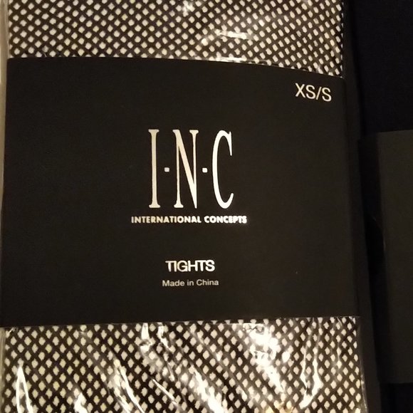 Small Black Fishnet INC tights sealed NWT fits 4'11"-5'6" up to 130lb XS/S $15 - Picture 2 of 5